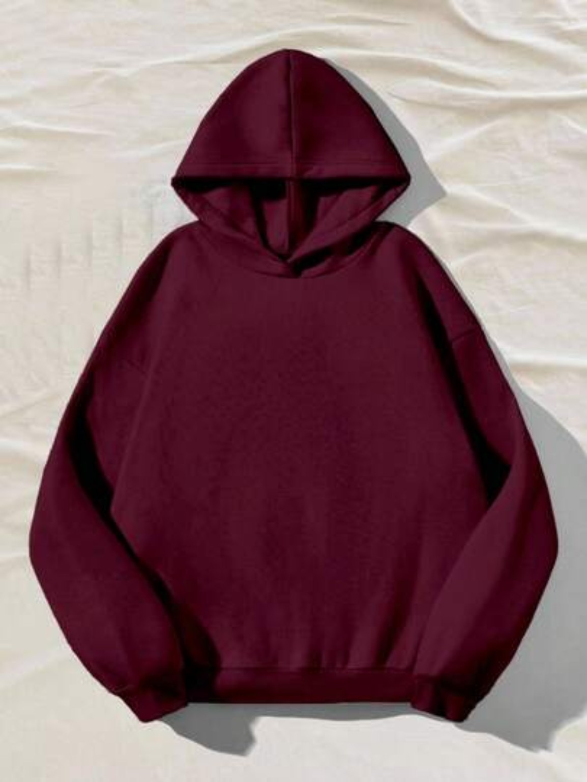 Attitoon damska bordowa bluza z kapturem oversize